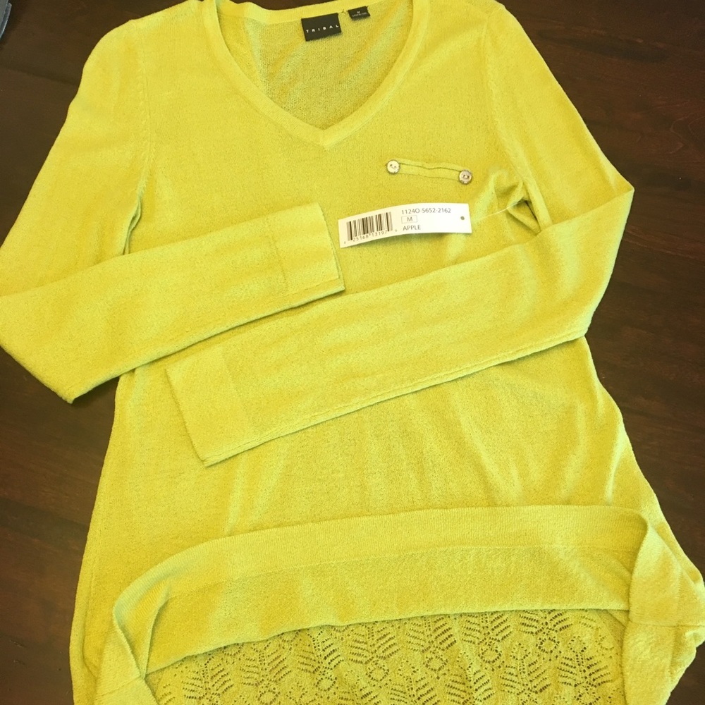 V neck sweater.